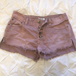Free People Mauve colored Jean Shorts